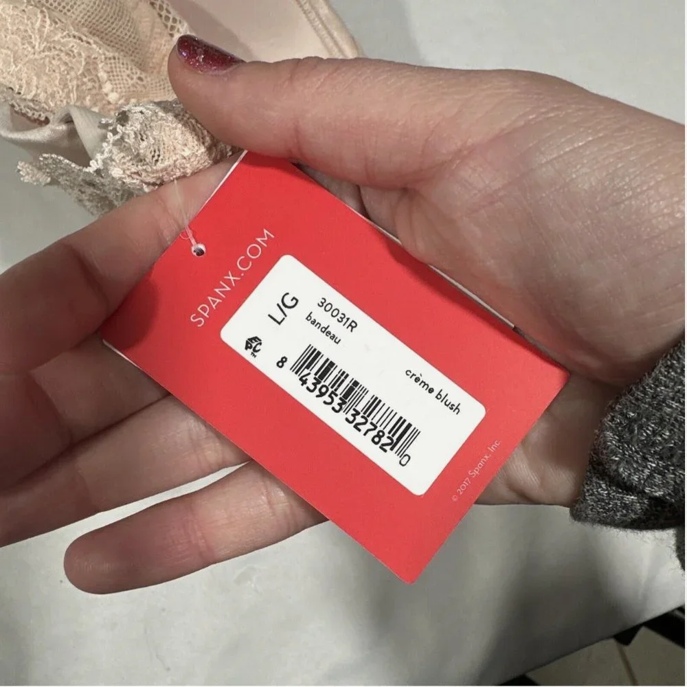NWT‎ $48 Spanx [ Small Medium Large XL ] Undie-Tectable Bandeau Lace Bra Nude